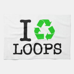 Ik Recyclen Loops Theedoek