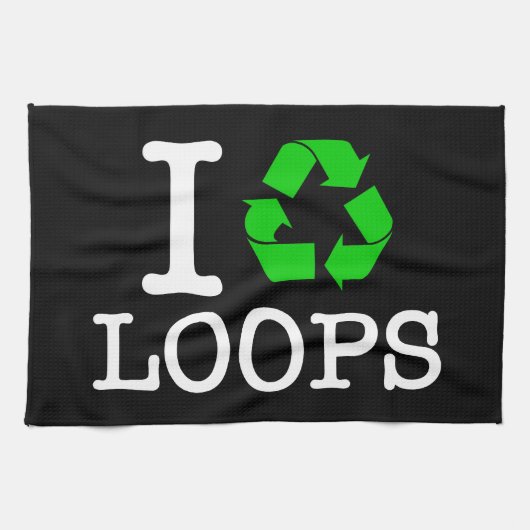 Ik Recyclen Loops Theedoek (Horizontaal)