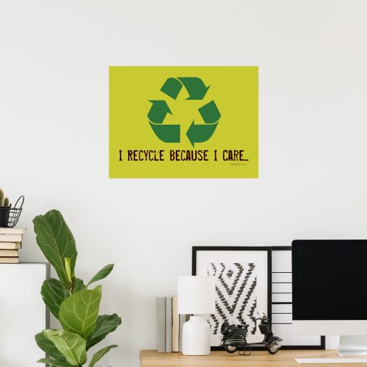 Ik Recyclen omdat ik Poster geef (Thuiskantoor)
