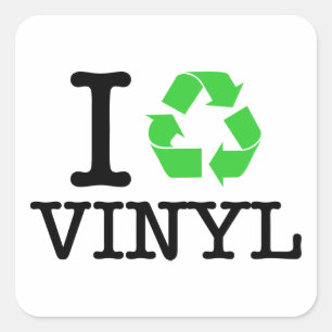 Ik Recyclen vinyl Vierkante Sticker