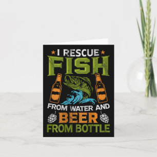 Ik red vissen uit het water en bier uit flessen - kaart