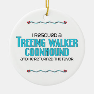 Ik redde een Treingwalker Coonhound (Mannelijke ho Keramisch Ornament