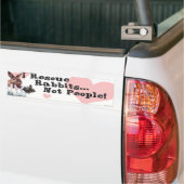 Ik redde konijnen...geen mensen. bumpersticker (Op Truck)