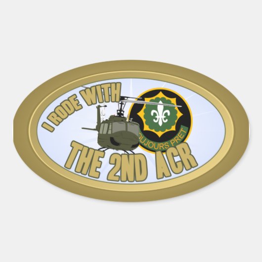 Ik reed met de tweede ACR Ovale Sticker (Voorkant)