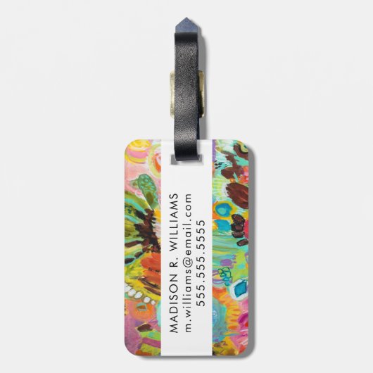 Ik reis graag bagagelabel (Achterkant verticaal)