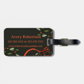 Ik reis voor kerstmonogram "A" met naam Bagagelabel (Achterkant horizontaal)