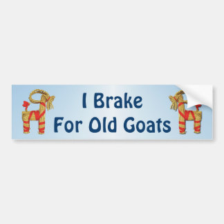 Ik rem op het oude Man Bumpersticker