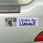 Ik rem op Llamas! schattige Bumpersticker (Op auto)
