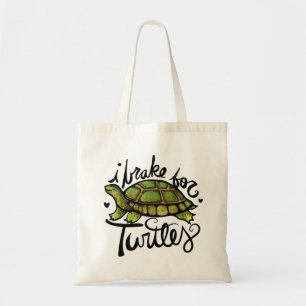 Ik rem op schildpadden die schattige schildpadden tote bag