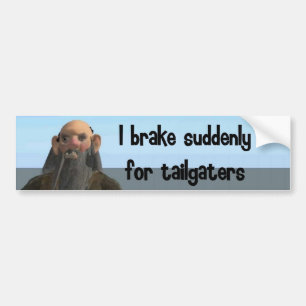 Ik rem plotseling op kleerapparaten bumpersticker