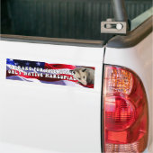IK REM VOOR AMERIKA'S ENIGE INHEEMSE BUIDELDIER, P BUMPERSTICKER (Op Truck)