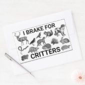 Ik rem voor beestjes rechthoekige sticker (Envelop)