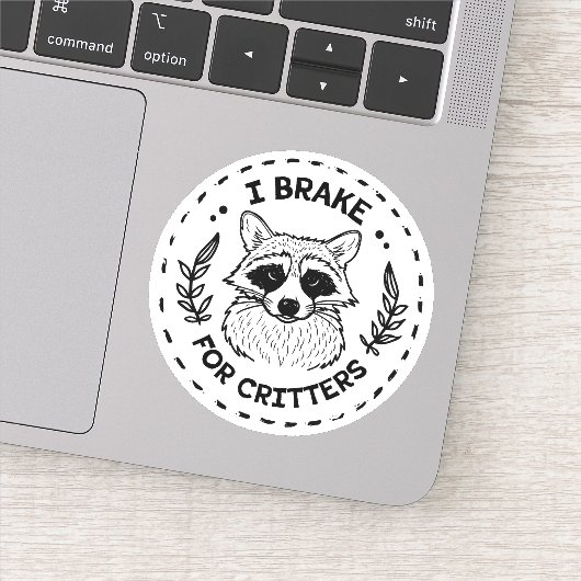 Ik rem voor beestjes sticker (Detail)