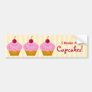 Ik Rem Voor Cupcakes Mega Kawaii Bumpersticker