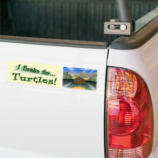 Ik rem voor de schildpadden! bumpersticker (Op Truck)