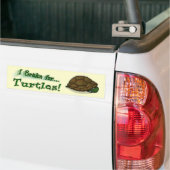 Ik rem voor de schildpadden! bumpersticker (Op Truck)