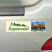 Ik rem voor eekhoorns. bumpersticker (Op auto)