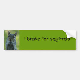 Ik rem voor eekhoorns bumpersticker