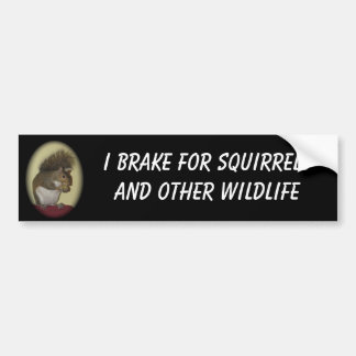 Ik rem voor eekhoorns bumpersticker