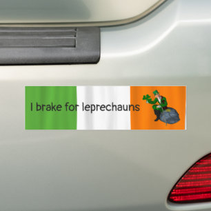 Ik rem voor kabouters St. Patrick's Day Bumpersticker