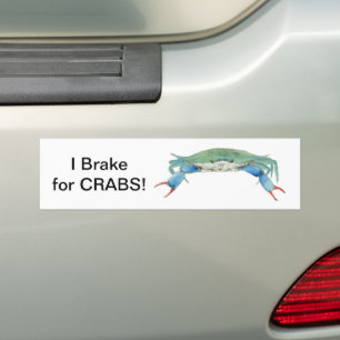 Ik rem voor KRABBEN! Bumpersticker