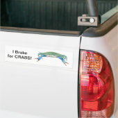 Ik rem voor KRABBEN! Bumpersticker (Op Truck)
