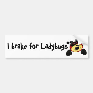 Ik rem voor lieveheersbeestjes bumpersticker