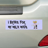 Ik rem voor mijn Milkmate Bumpersticker (Op auto)