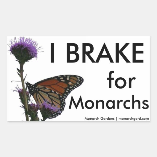 Ik rem voor monarchen rechthoekige sticker (Voorkant)