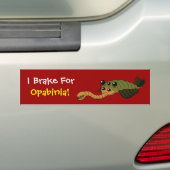 Ik rem voor Opabinia! Bumpersticker (Op auto)