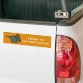 Ik rem voor Pachyrhinosaurussen! Bumpersticker (Op Truck)