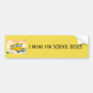 Ik Rem voor Schoolbussen Bumpersticker