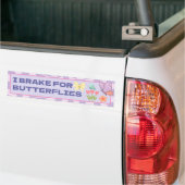 Ik rem voor vlinders bumpersticker (Op Truck)
