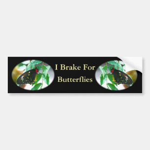 Ik rem voor vlinders Natuur Bumpersticker