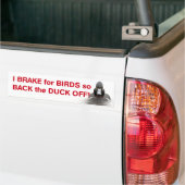 Ik rem voor vogels zo achterin de eend uit bumpersticker (Op Truck)