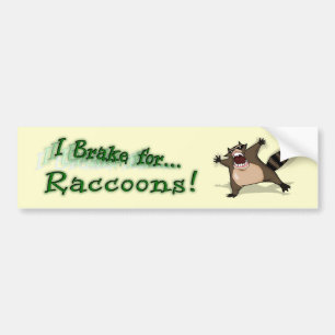 Ik rem voor wasberen bumpersticker