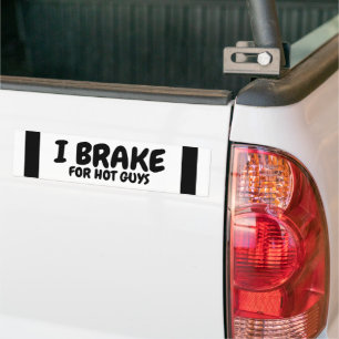 Ik remt voor warme jongens bumpersticker