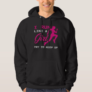 Ik ren als een meisje, probeer marathonatleet te h hoodie