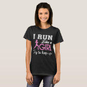 Ik ren als een meisje t-shirt (Voorkant volledig)