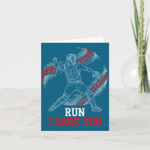 Ik Ren Jij Durft Honkbal Spelers Catcher Fans Meme Kaart