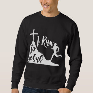 Ik ren naar Jesus Running Jogging Religious Christ Trui