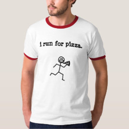 ik ren naar pizza . t-shirt