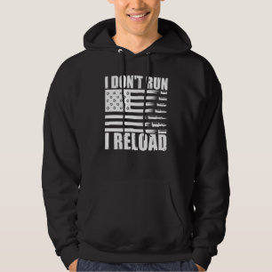 Ik Ren Niet Ik Herlaad Pro Geweren Amerikaanse Vla Hoodie