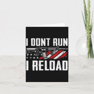 Ik Ren Niet Ik Herlaad Usa Vlag Pro Geweren Grappi Kaart