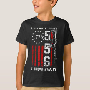 Ik Ren Niet, Ik Herlaad - VS Vlag Pro Wapens Ar15 T-shirt