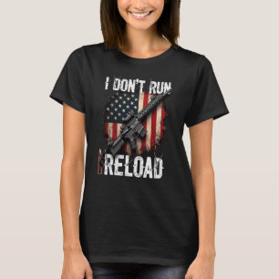 Ik Ren Niet, Ik Herlaad Wapen Vlag (op achterkant) T-shirt