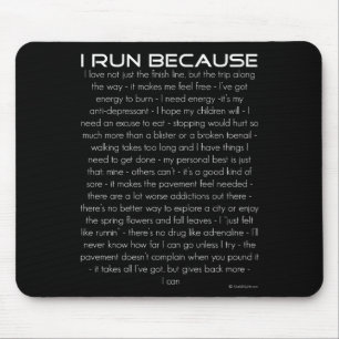 Ik ren omdat muismat