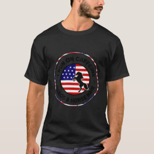 Ik ren op cafeïne chaos paardenhaar t-shirt