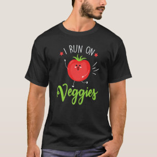 Ik ren op Groenten Tomaat Diëtist Vegan Dieet T-shirt