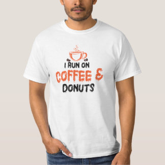 Ik ren op koffie & donuts t-shirt